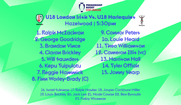 Under-18s side to face Harlequins